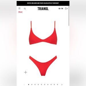 MAIA-CERISE TERRY TRIANGL SWIM